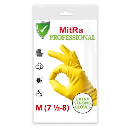 Перчатки резиновые MITRA Professional с х/б напылением,р-р М (12/144) Купить оптом и врозницу Перчатки резиновые MITRA Professional с х/б напылением,р-р М (12/144) в интернет магазине в СПб
