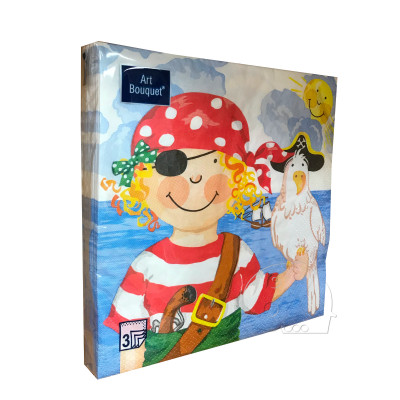 Салфетка 33*33 2сл 20л Маленькие пираты (12)
