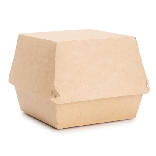 Купить оптом и врозницу Коробка для гамбургера Eco Burger XL 130*130*110мм картон (150) в интернет магазине в СПб