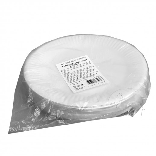 Купить оптом и врозницу Тарелка картон d180мм мелован (50) (1000) Мистерия в интернет магазине в СПб