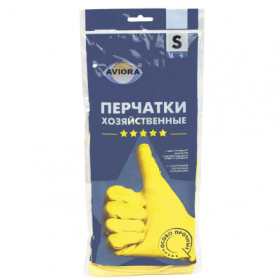 Перчатки резиновые  60 гр S (Малые) (12)(120) АВИОРА