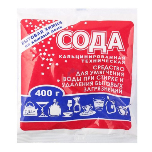 Купить оптом и врозницу Сода кальцинированная 400гр (40)(1400) в интернет магазине в СПб