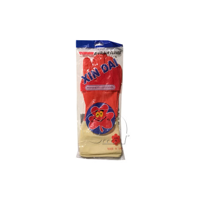 Перчатки резиновые БИКОЛОР 60 гр S (Малые) (12)(240)