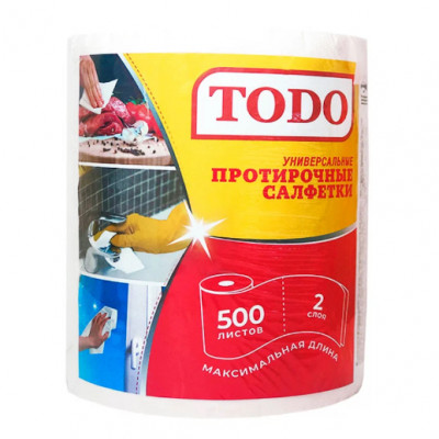 Салфетка РУЛОН универсальная ТОДО 2-х сл. 500л (6)
