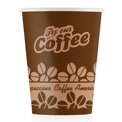 Стакан бумажный 250/280мл Д-02 COFFEE (50)(1250) Экокапс