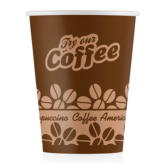 Купить оптом и врозницу Стакан бумажный 250/280мл Д-02 COFFEE  (50)(1250) Экокапс в интернет магазине в СПб
