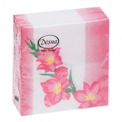Салфетка 25*25 1сл 40л Design Гладиолус (32)